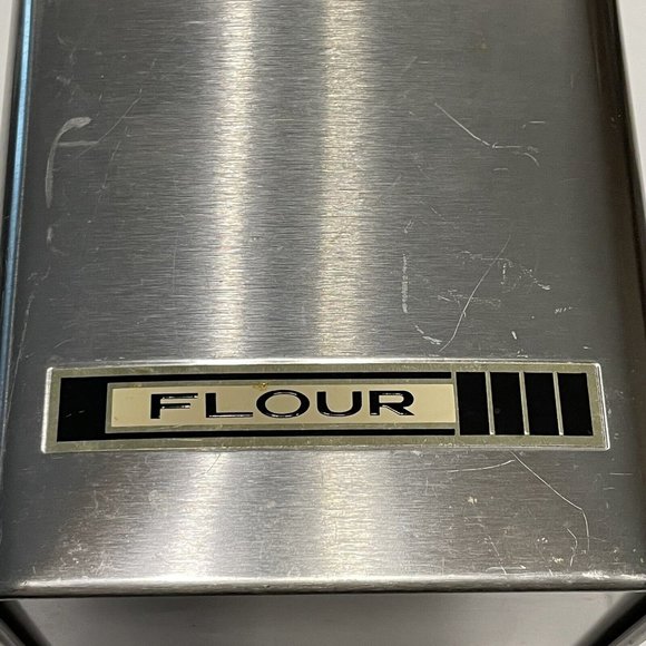 VTG Kromex lidded flour canister mid century modern usa rectangle Chrome Metal - Picture 10 of 12